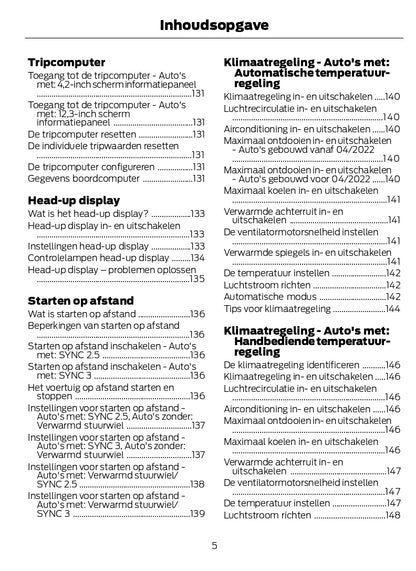 2022-2024 Ford Kuga Owner's Manual | Dutch