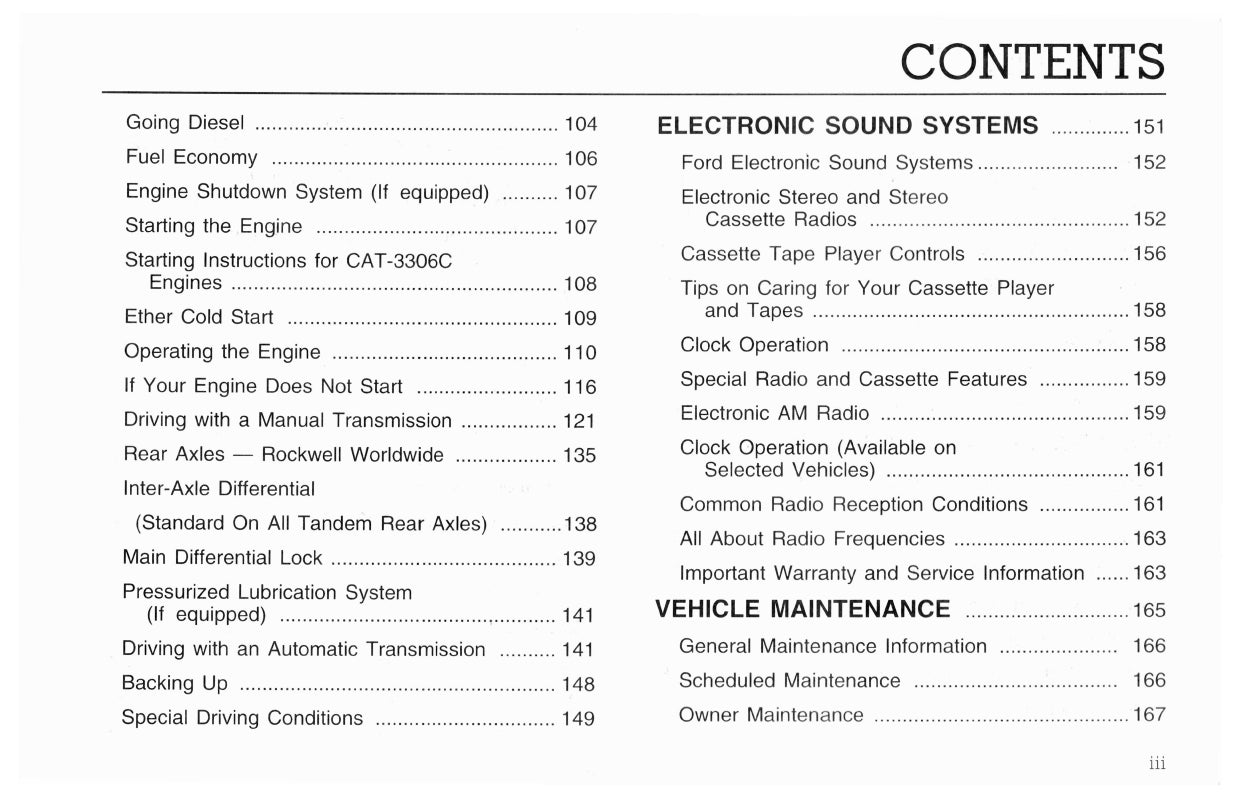 1997 Ford L-Series Owner's Manual | English