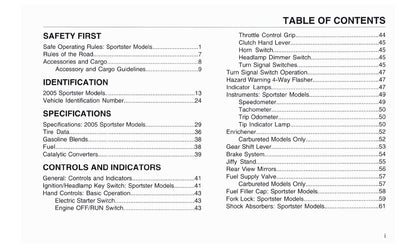 2005 Harley-Davidson Sportster Owner's Manual | English