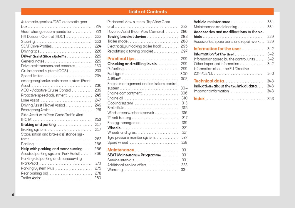 2021-2022 Seat Ateca Owner's Manual | English