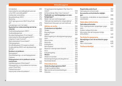 2020 Seat Ateca Owner's Manual | Dutch