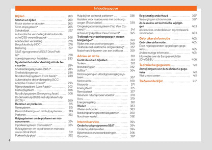 2020 Seat Tarraco Owner's Manual | Dutch