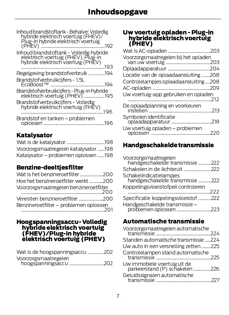 2024-2025 Ford Kuga Owner's Manual | Dutch