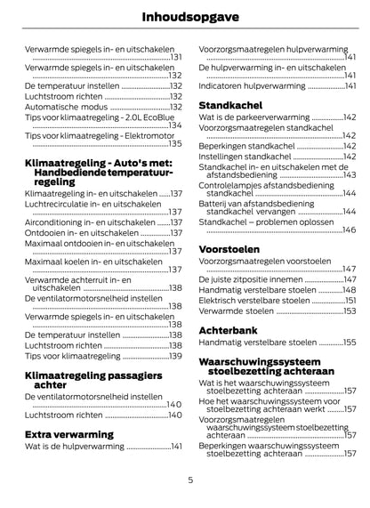 2022-2024 Ford Transit Bedienungsanleitung | Niederländisch