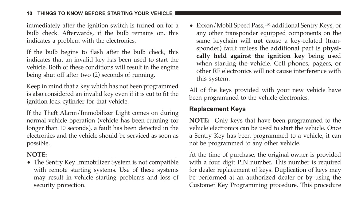 2004 Dodge Neon SRT-4 Owner's Manual | English