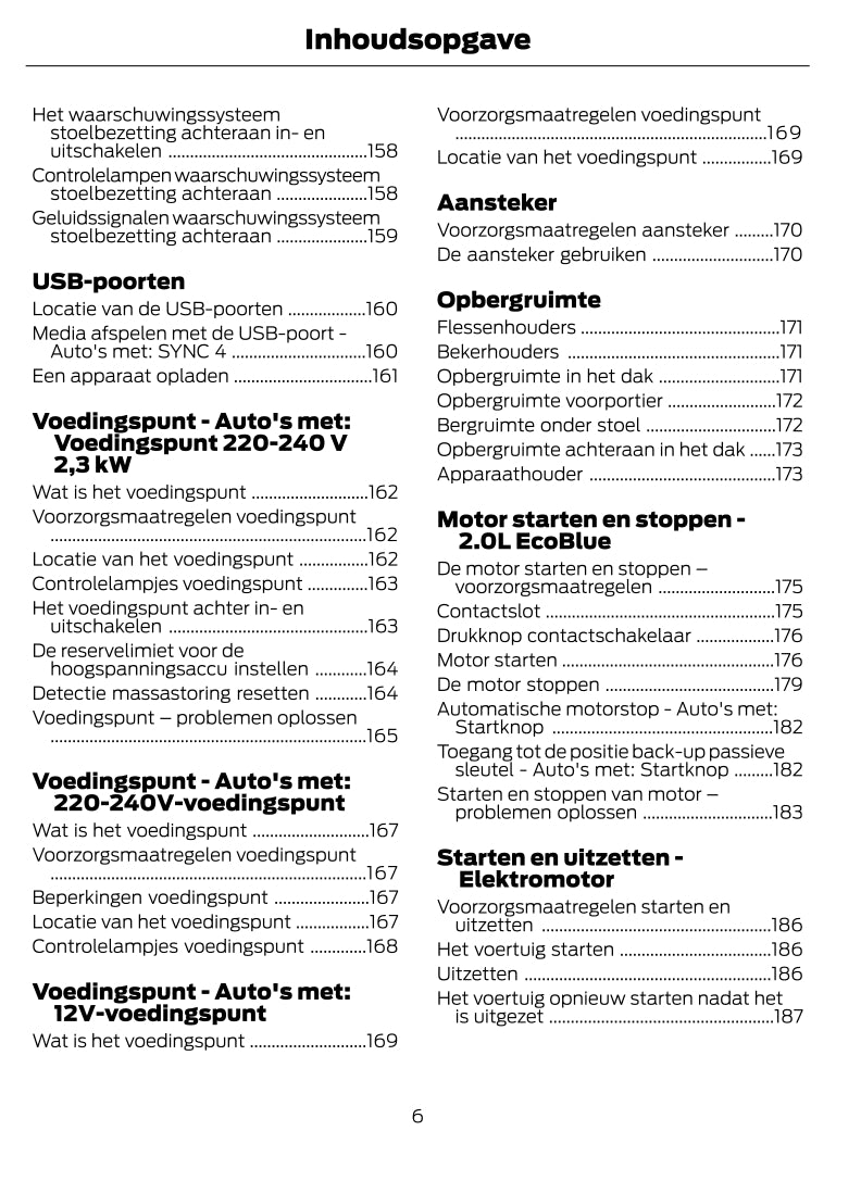 2022-2024 Ford Transit Bedienungsanleitung | Niederländisch