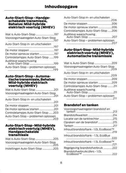 2022-2023 Ford Puma Bedienungsanleitung | Niederländisch