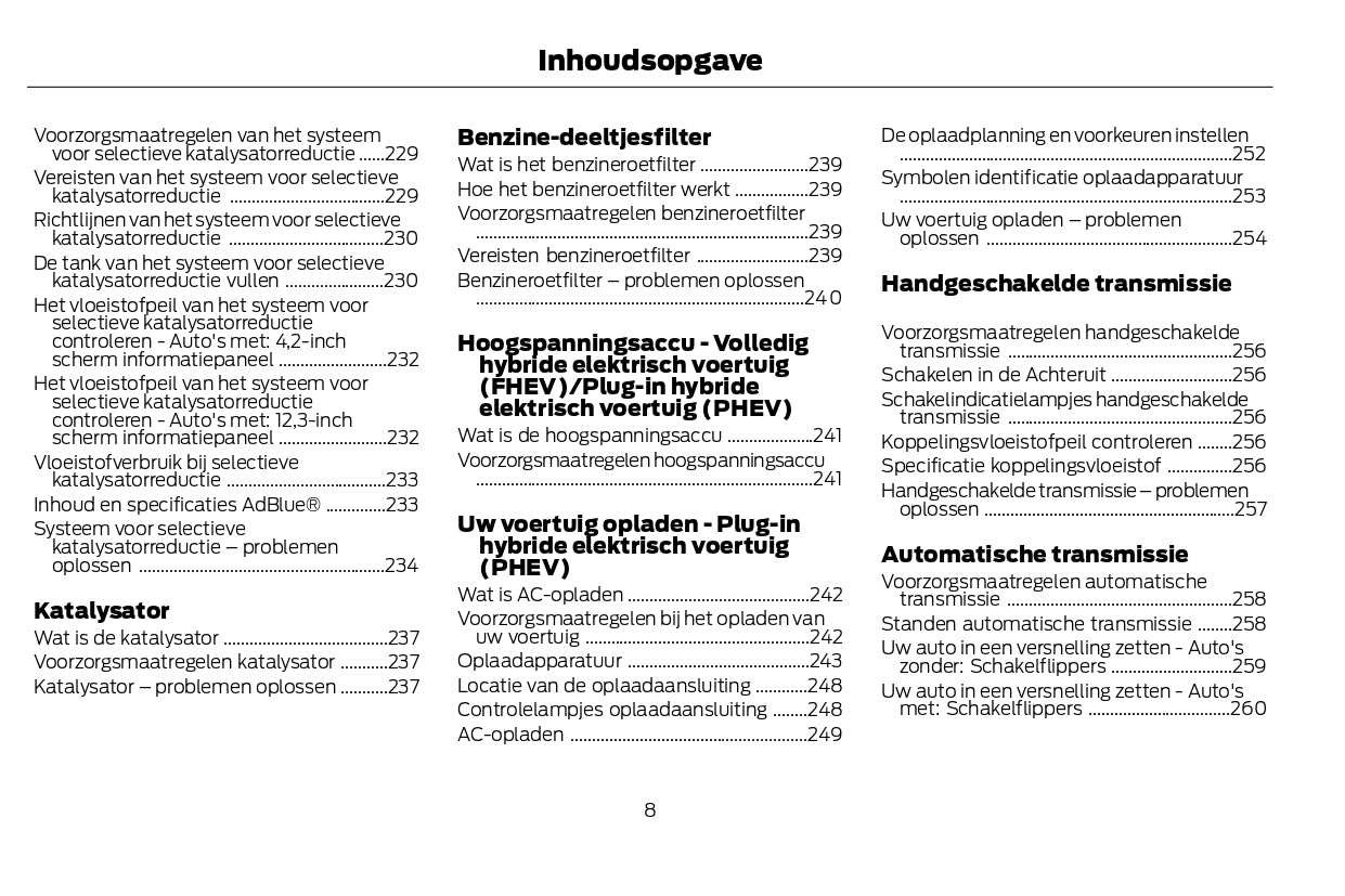 2022-2024 Ford Kuga Vignale Bedienungsanleitung | Niederländisch