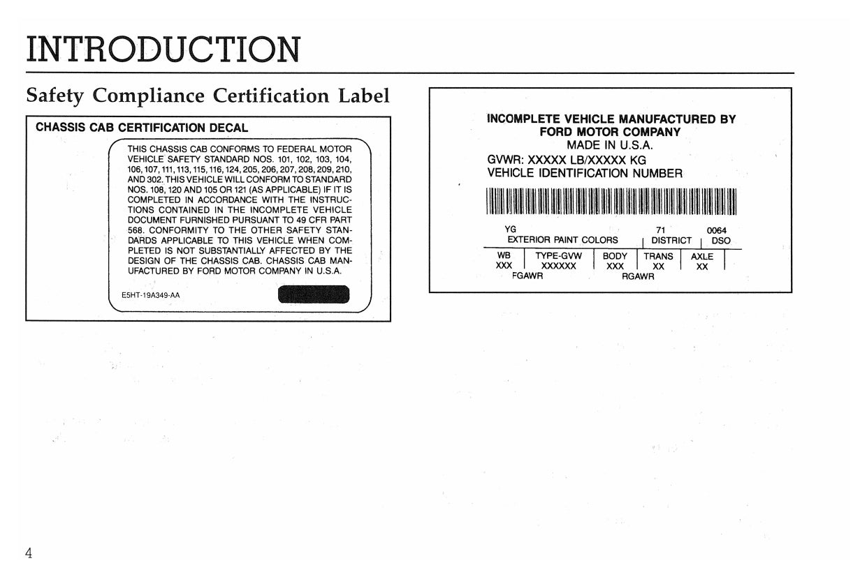 1998 Ford F&B Diesel Owner's Manual | English