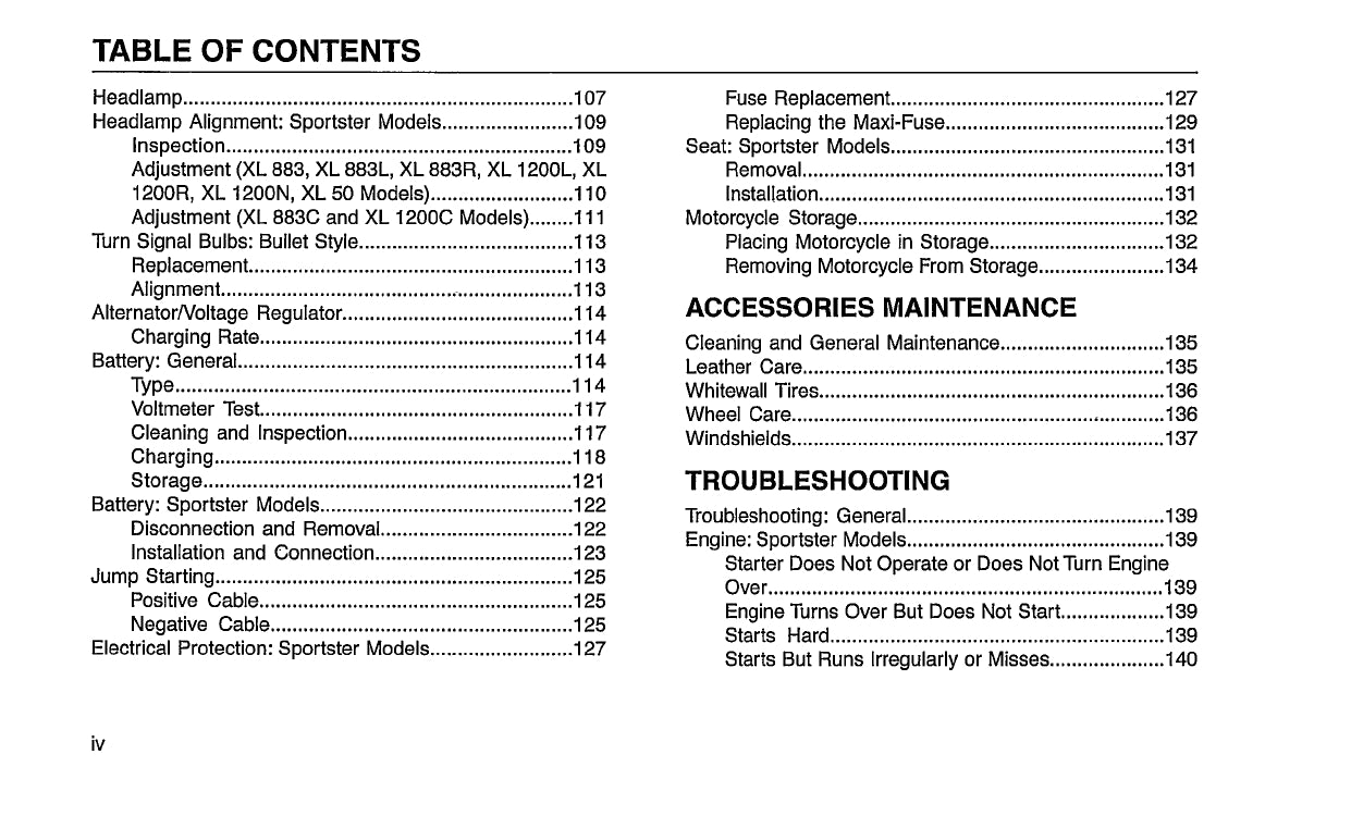 2007 Harley-Davidson Sportster Owner's Manual | English