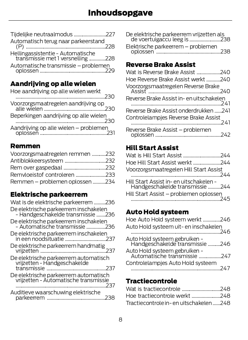 2024-2025 Ford Kuga Owner's Manual | Dutch