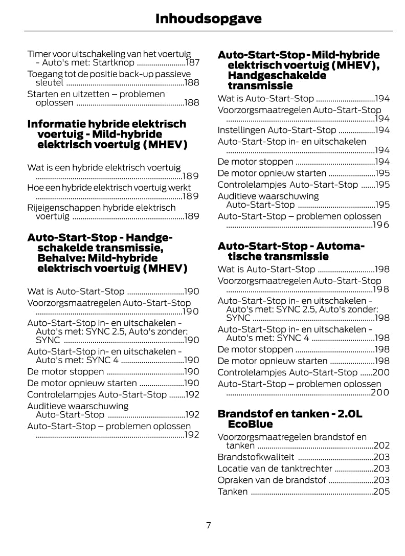 2022-2023 Ford Transit Owner's Manual | Dutch