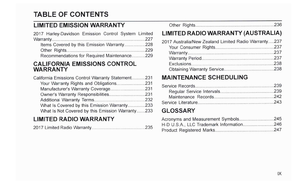 2017 Harley-Davidson FLHTKSE Bedienungsanleitung | Englisch