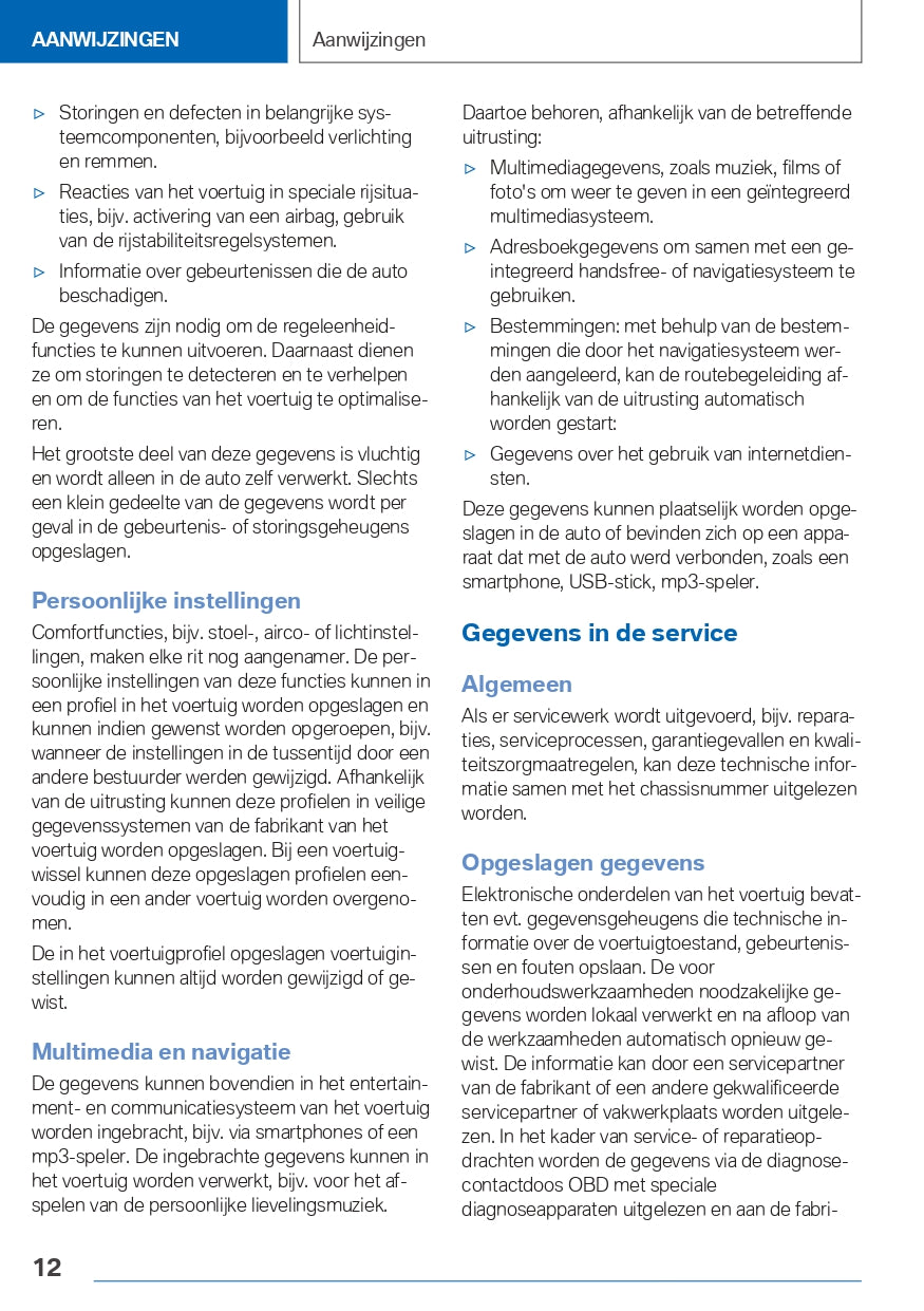 2021 BMW 1 Serie Owner's Manual | Dutch