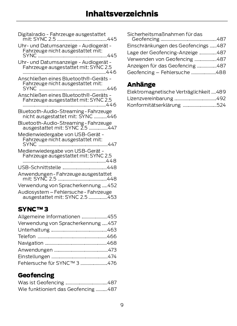 2021-2023 Ford Transit Custom Bedienungsanleitung | Deutsch