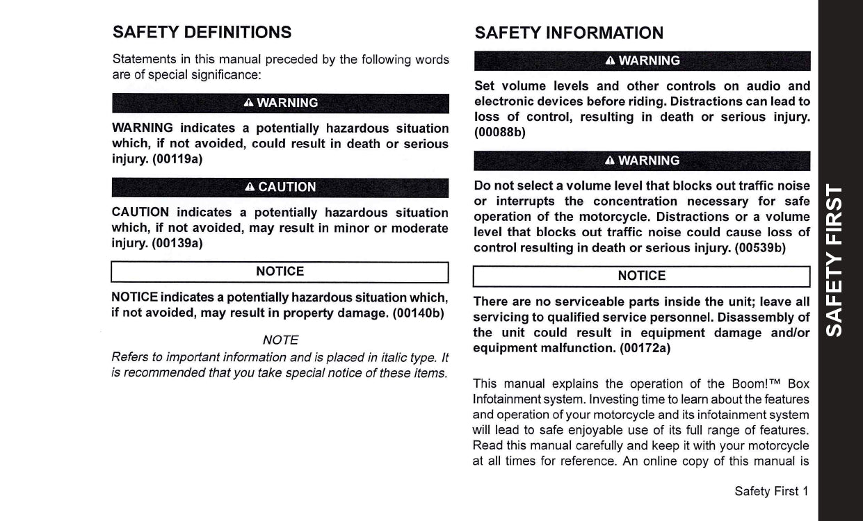 2019 Harley-Davidson Boom Box 4.3 Owner's Manual | English