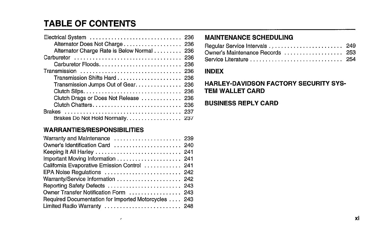 2004 Harley-Davidson Touring Owner's Manual | English