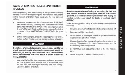 2005 Harley-Davidson Sportster Owner's Manual | English