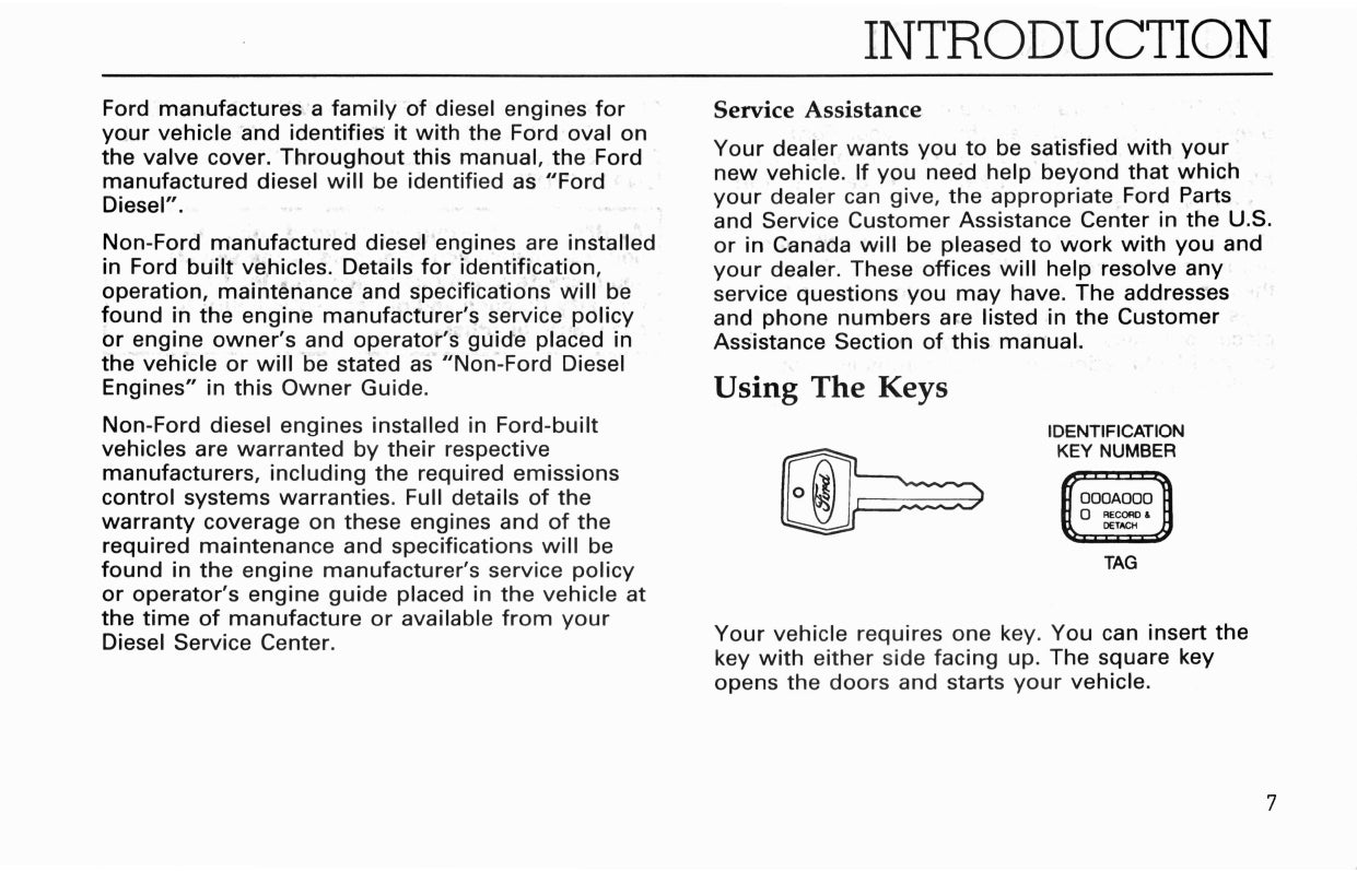 1993 Ford L-Series Owner's Manual | English