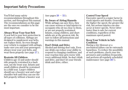 2008 Acura RL Owner's Manual | English