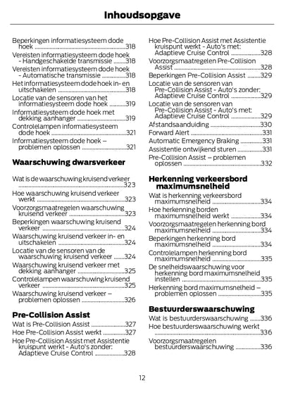 2024-2025 Ford Kuga Owner's Manual | Dutch