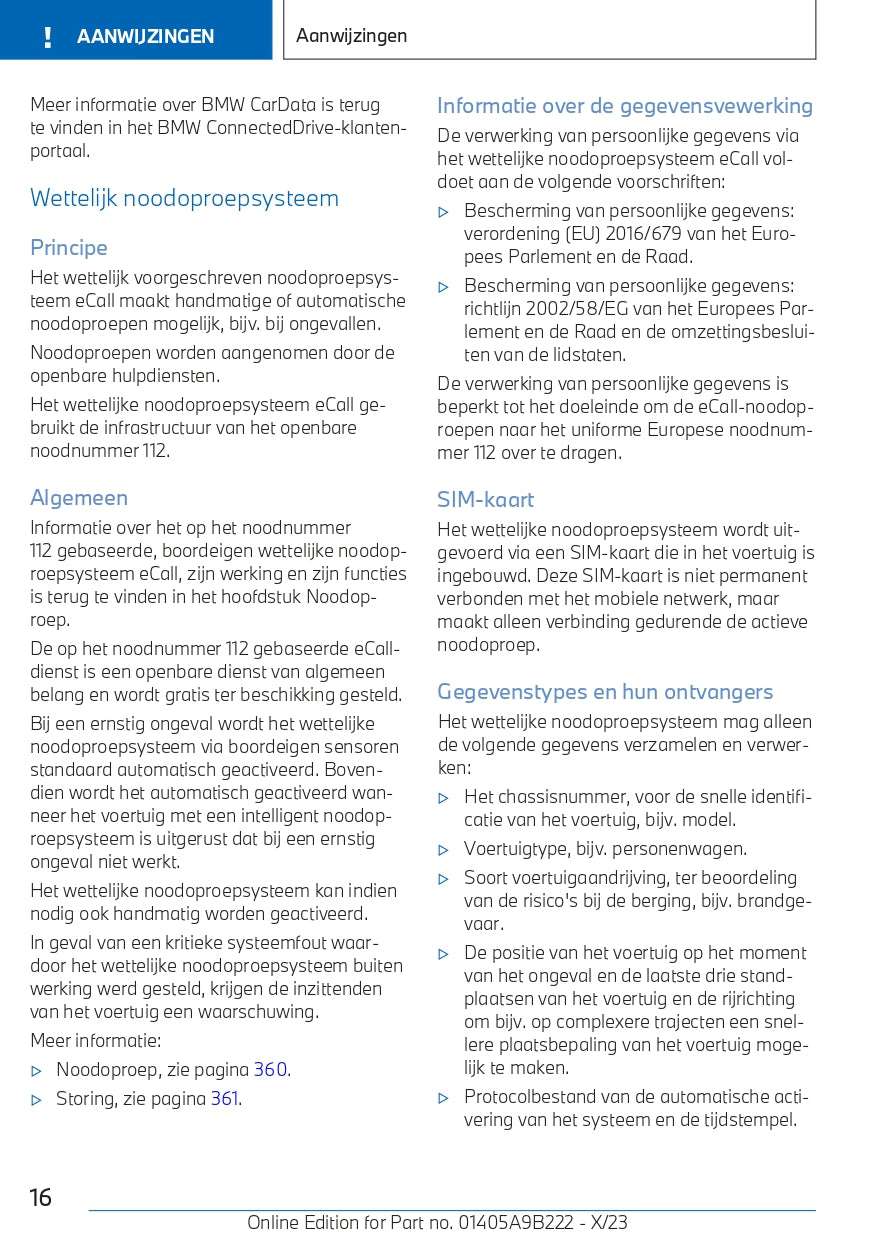 2023-2024 BMW M3 Touring Owner's Manual | Dutch