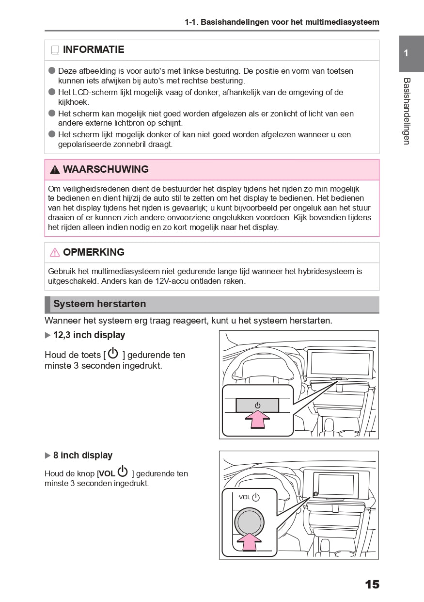 2023-2024 Toyota C-HR Hybrid Infotainment Manual | Dutch