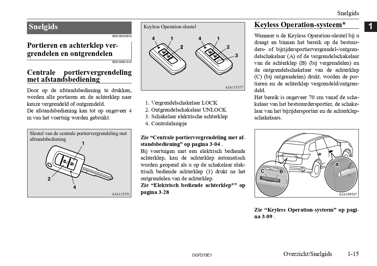 2018 Mitsubishi Outlander Owner's Manual | Dutch