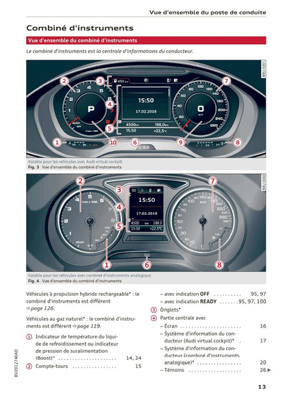 2017 Audi A3 Bedienungsanleitung | Französisch