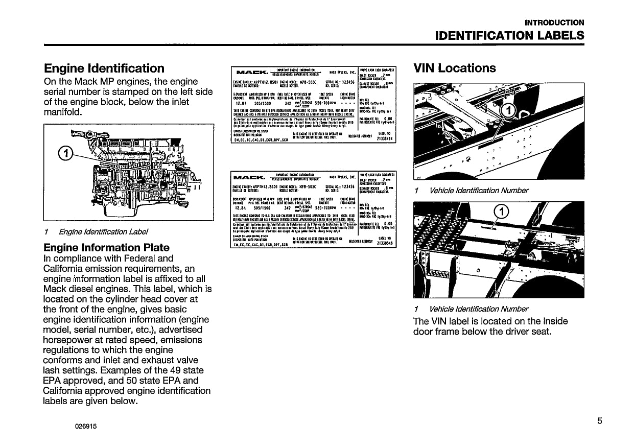 2015-2018 Mack Pinnacle Owner's Manual | English