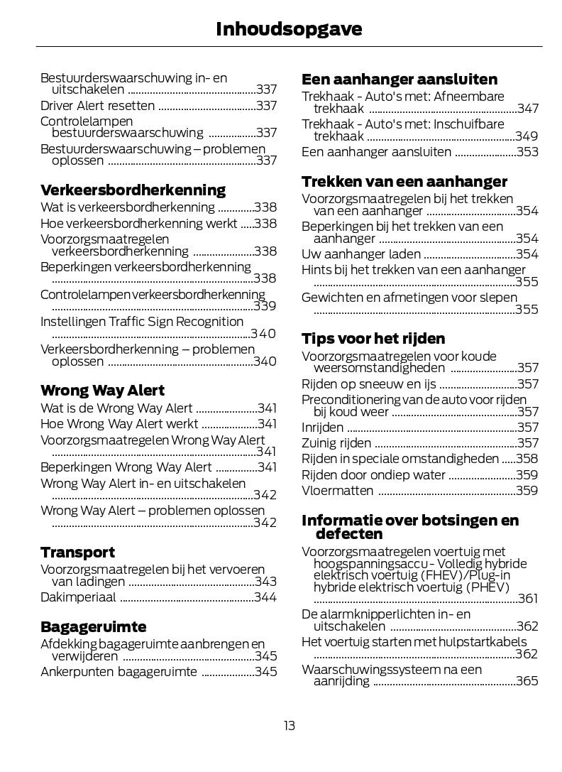 2024-2025 Ford Kuga Owner's Manual | Dutch