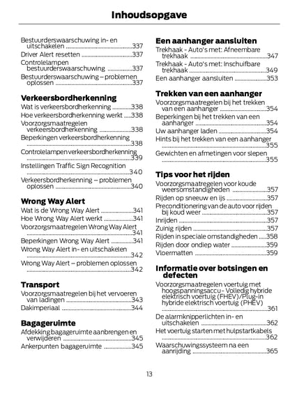 2024-2025 Ford Kuga Owner's Manual | Dutch