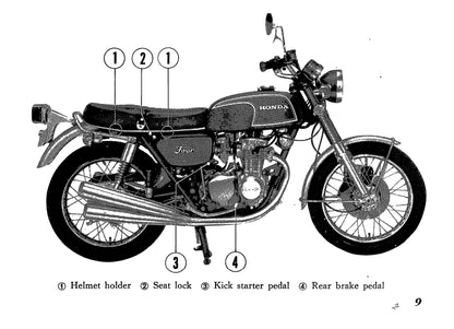 1972-1973 Honda CB350F Owner's Manual | English