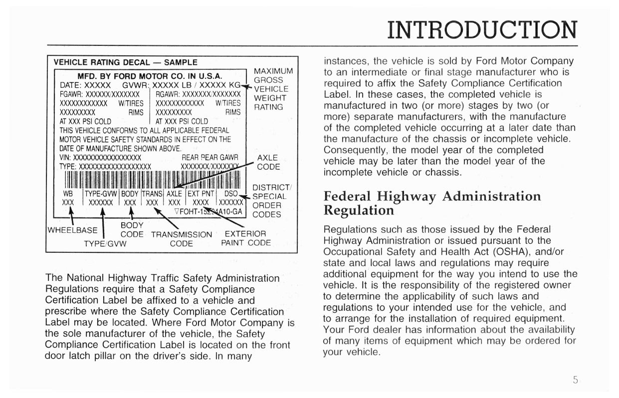 1997 Ford L-Series Owner's Manual | English