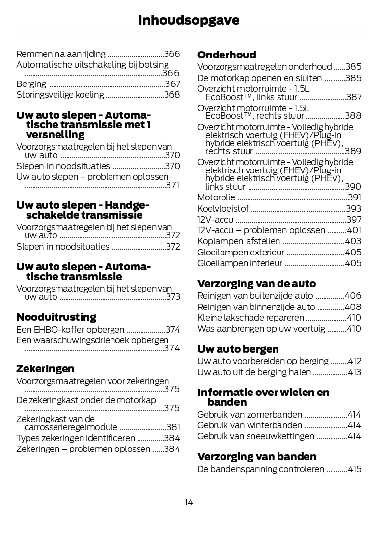 2024-2025 Ford Kuga Owner's Manual | Dutch