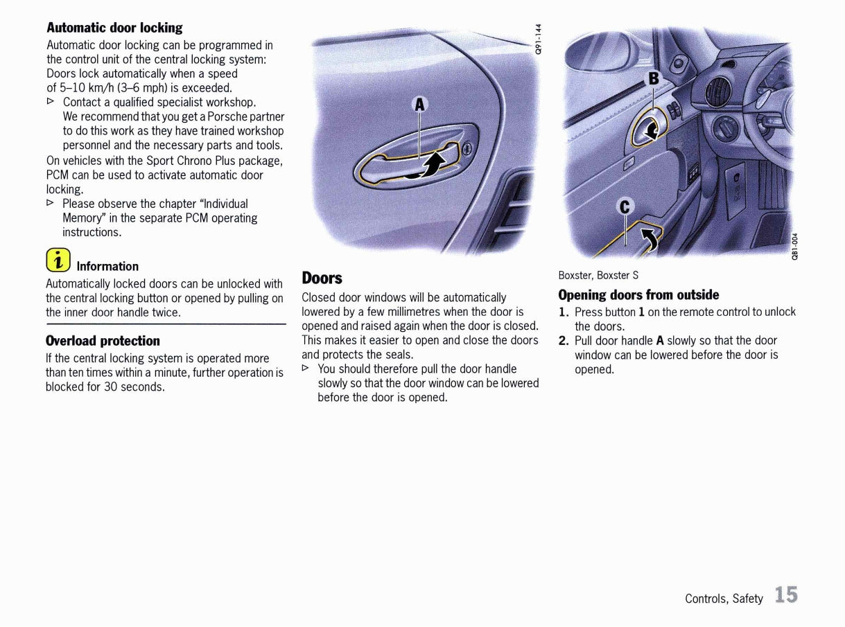 2012 Porsche Boxster/Boxster S/Boxster Spyder Owner's Manual | English