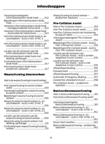 2022-2023 Ford Kuga Bedienungsanleitung | Niederländisch