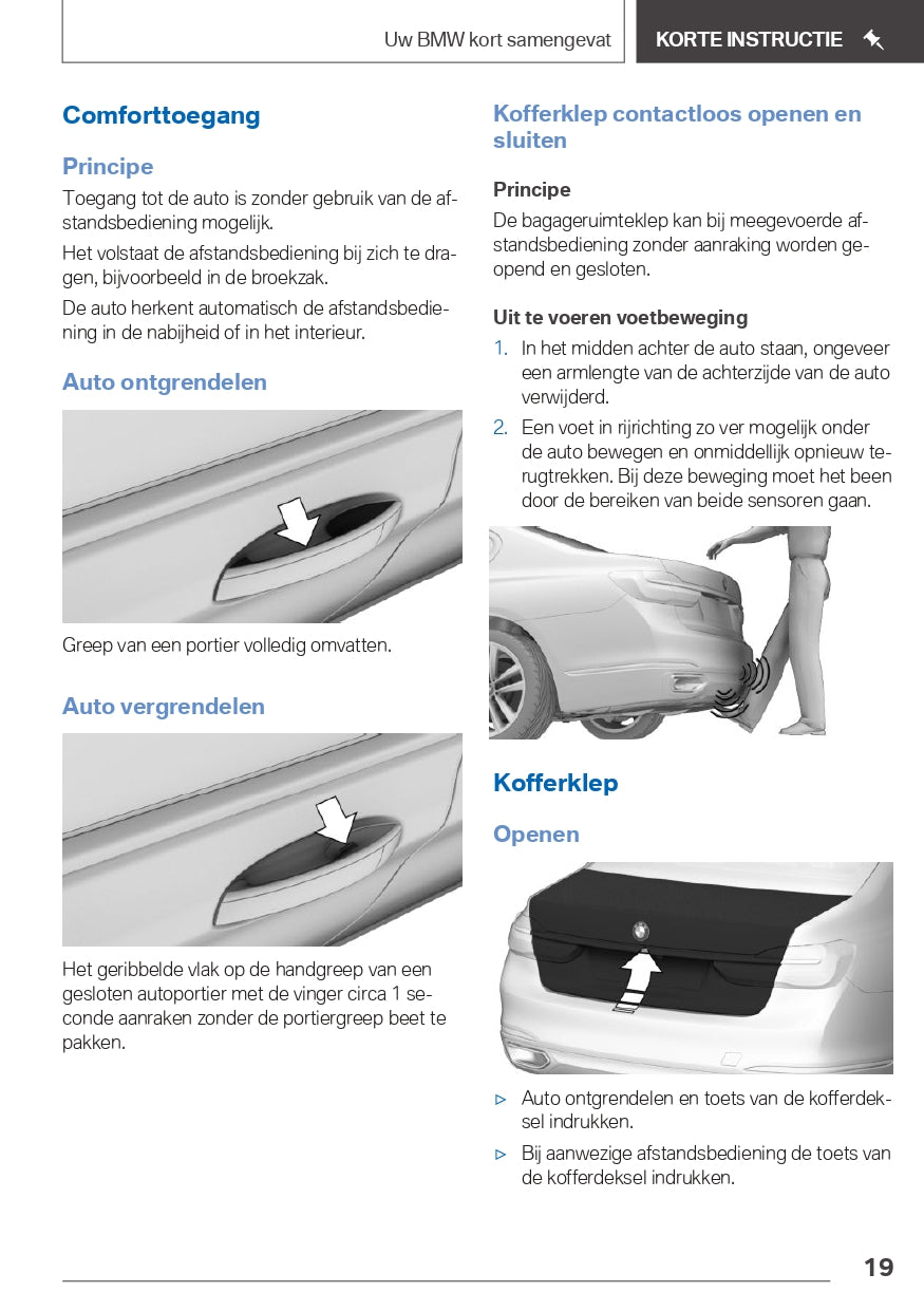 2019 BMW 5 Series PHEV Owner's Manual | Dutch