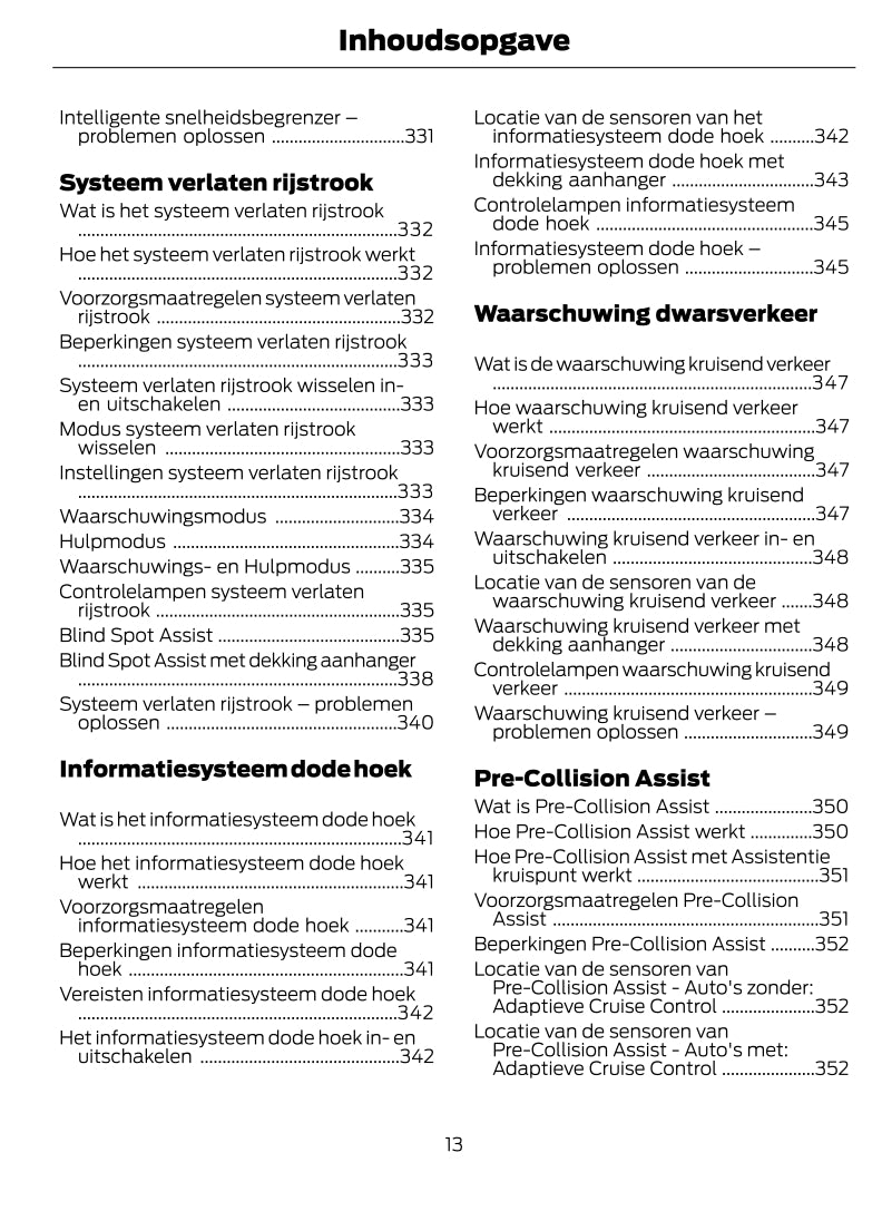 2022-2024 Ford Transit Bedienungsanleitung | Niederländisch