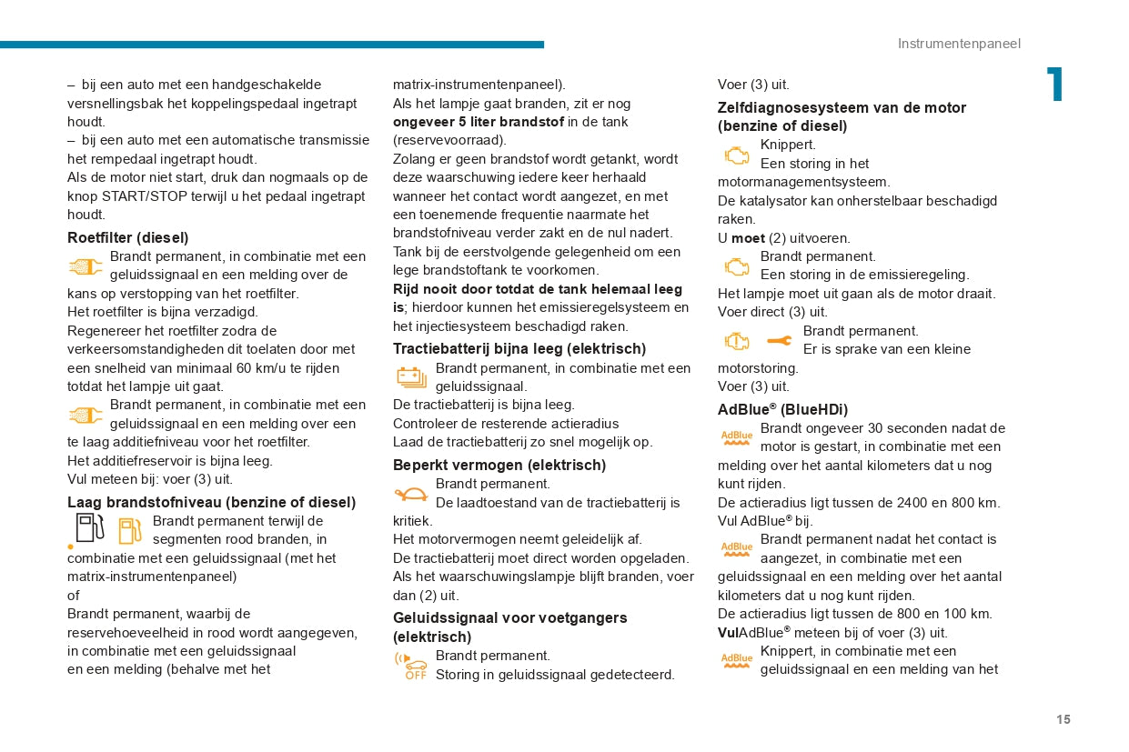 2019-2020 Peugeot 208/e-208 Owner's Manual | Dutch