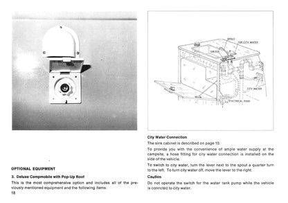 1975 Volkswagen Campmobile Owner's Manual | English