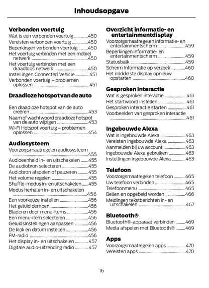 2024-2025 Ford Kuga Owner's Manual | Dutch