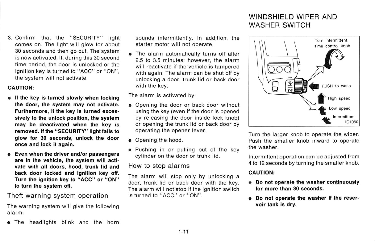 1995 Nissan 300ZX Owner's Manual | English