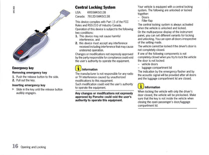 2012 Porsche 911 Carrera Owner's Manual | English