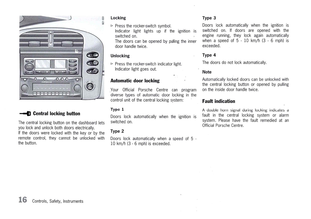 2003 Porsche 911 Carrera Owner's Manual | English