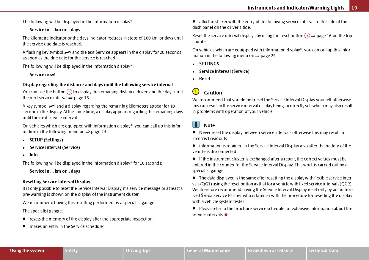 2013-2014 Skoda Yeti Owner's Manual | English