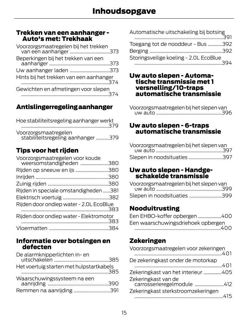 2022-2024 Ford Transit Bedienungsanleitung | Niederländisch