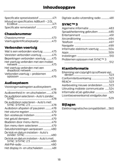 2022-2024 Ford Kuga Owner's Manual | Dutch