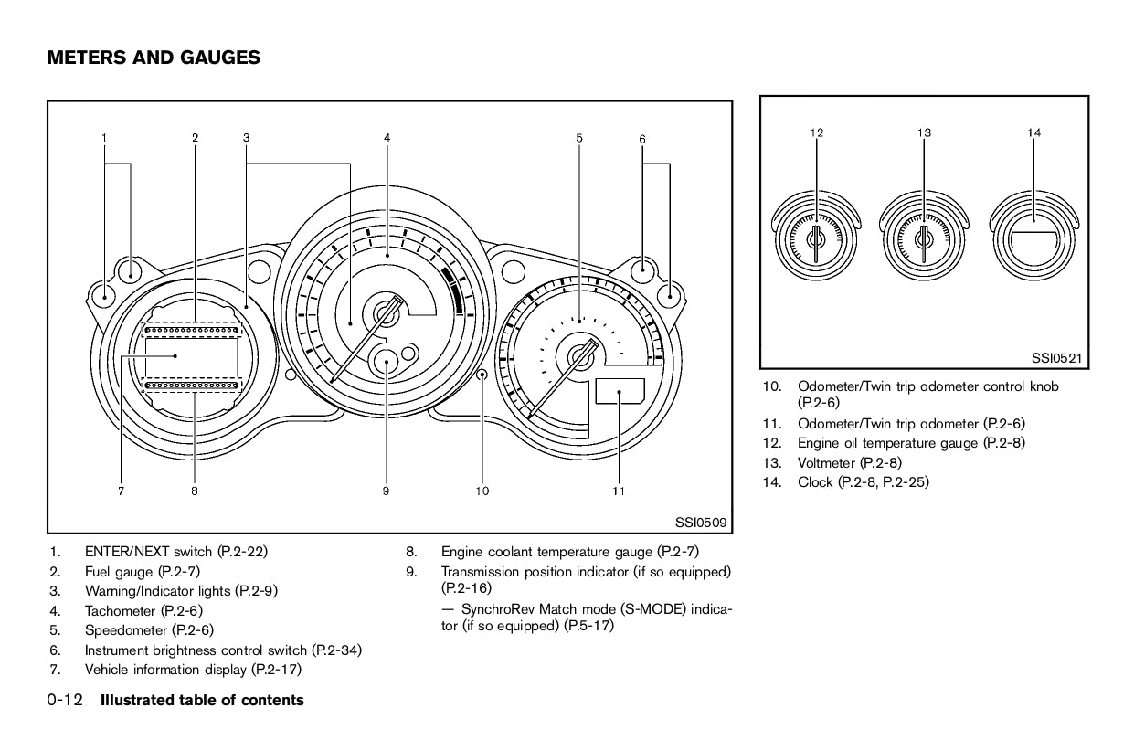 2012 Nissan 370Z Owner's Manual | English