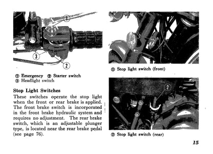 1972-1973 Honda CB350F Bedienungsanleitung | Englisch